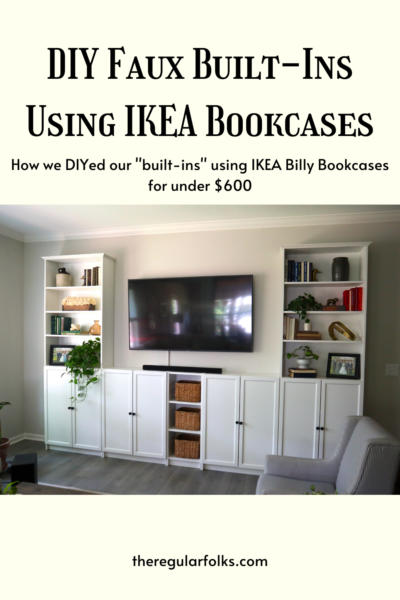 DIY Built-Ins with IKEA Bookshelves: A 2 Year Update - The Regular Folks